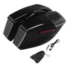 Vivid Black Hard Saddlebags Fit For Harley Cvo Street Road Glide St Flhx 2023-25