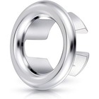 Boao 24 Packs Sink Overflow Ring Cover Bathroom Hole Trim Silver 