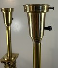 Stiffel Neoclassical Brass Column Lamp Pair