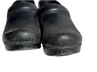 Dansko Professional Shoes Womens Size 7 Black Leather Clogs Slip On