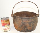 Antique Cast Iron Cauldron Bean Pot Primitive Americana Country Farmhouse Decor