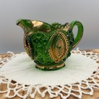 Northwood Memphis Green Eapg Pressed Glass Creamer Dolls Eye Antique 4 