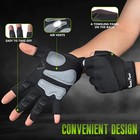 Seektop Padded Workout Gloves For Men   Women  Excellent Grip Large  Black