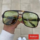 Retro Aviator Sunglasses For Women Men Trendy Classic 70s Square Aviator Sun    