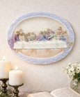 Roman Inc Valencia Last Supper Wall Plaque 2000 3d Relief Ceramic 9x7    Religious