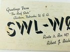 Vintage Ham Radio Qsl Qso Card Postcard Swl-w0 Clarkson Nebraska Ne 1957