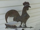 Rare 19th Century Copper Rooster Chicken Zinc Farm Weathervane-very Nice-patina 