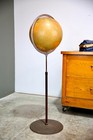 Antique World Globe Denoyer Geppert 16    W  Cast Iron Base Vintage Floor Stand