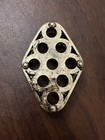 Vintage Florenza Lipstick Holder Cast Metal Diamond Shape 9-slots Mid-century 4   