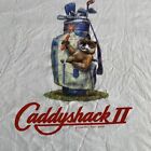 Vtg 1988 Caddyshack 2 Movie Promo Tee T-shirt White Golf Sz L Usa  Tennessee Rvr