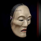 Very Rare - Fine Carved Wooden Noh Mask Of Yase-onna          - Mask Of Woman Spirit