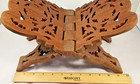 Vintage Carved Wood Folding Book Holder Stand Display Bible  Cookbook India