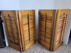 Vintage Wood Interior Louver Plantation Window Shutters 20 Inches By 36 Inches