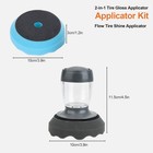Flow Tire Shine Applicator Reusable Foam Sponge Brush Kit For Car Wheel Dressing