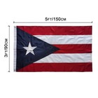 Tctohzng Puerto Rico Flag 3 5ft-embroidered Star Flag Double Stitched Sewn