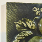 United States Encaustic Tile Co  Victorian Green Majolica Tile Fruit 6 X 6