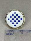 Antique Paper Geometric Design Under Glass In Brass white Metal-button 1  2 16   