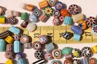 Assorted Matte Chevron 4mm 12mm Glass Tube   Rondelle Beads Crafts  1oz rs91