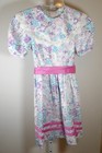 Vintage Kate Greenaway Floral Print Dress Girls Size 12 Made In Usa
