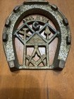 C 1880 Masonic Brass Horseshoe Eagle Topper Patented C j  Hoag