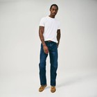 Wrangler Men s Relaxed Fit Straight Jeans  Midweight Denim Stretch Waist Inseam