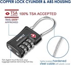2 Pack Tsa Approved Luggage Locks  Combination Travel Cable Padlock  3-digit