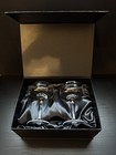 New Bartesian Coupe Cocktail Glasses Set Of 2 Etched Logo W  Gift Box