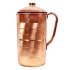100  Pure Copper Jug Pitcher Glass Tumbler With Bottle Set For Health Benefits
