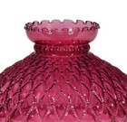 Cranberry Diamond Quilted 10  Glass Student Lamp Shade Chandelier Table Desk