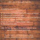 6 Easter Bunny Die Cut And Embossed Diy Handmade Card Kit With Envelopes