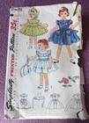 Vtg 1950s Simplicity 4055 Party Sunday Dress   Bonnet Sewing Transfer Pattern 1
