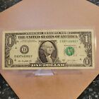 Ink Well Contamination Error Note  1 One Dollar Rare Black Ink Serial Number