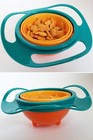 Spill-resistant Food Bowl For Babies And Toddlers - Blue orange Gyro Snack Bowl