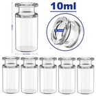 1000x 10ml Sample Vials 20mm Crimp Top Clear Glass Bottle Flat Bottom Headspace