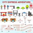 Simulation  City Transport With 55 Pcs Electric Kids Train Set Educational