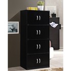 Hodedah 8 Door Enclosed Multipurpose Storage Cabinet For Home And Office  Black