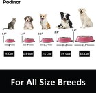 2 Stainless Steel Pet Bowl Set 14oz Each Non-slip Food Water Dishes Dog Cat