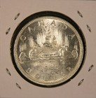1965  elizabeth Ii  Canada One-dollar Silver Coin   genuine  
