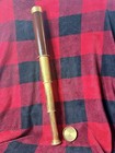 Vintage Brass Spyglass Telescope Leather Nautical Maritime Pirate Scope