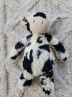 Jellycat London Bashful Cow Calf 12  Plush Black White Stuffed Animal