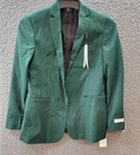 Calvin Klein Infinite Stretch Slim Fit Wool Blend Suit Jacket Boys 16 Dark Green