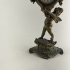 Antique Marked 1894 Art Nouveau Victorian Cast Metal Angel Cherub Clock