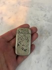Vintage Style Vesta Case Match Safe Holder Floral Pattern Metal Pocket Striker
