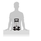 Compact Folding Luggage Cart  Black  One Size