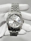 Seikmod Seikojust Silver Arabic Dial   Nh35 Aut   Sapphire   Cyclops   40mm