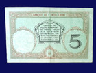 New Hebrides 5 Francs  1941-45  P-7 Overprint Issue   Lovely Crispy Grade Note