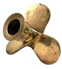 Vintage Brass Nautical Boat Ship Blade Propeller Candle Stick Holder