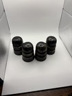 4 Dark Brown Ceramic Porcelain Telegraph Insulators 