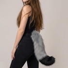 Smileternity Faux Fur Furry Animal Cat Fox Tail For Halloween One Size  Black
