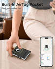 Pop Up Wallet For Women With Airtag Holder Small Slim Smart Trifold   Minimalist